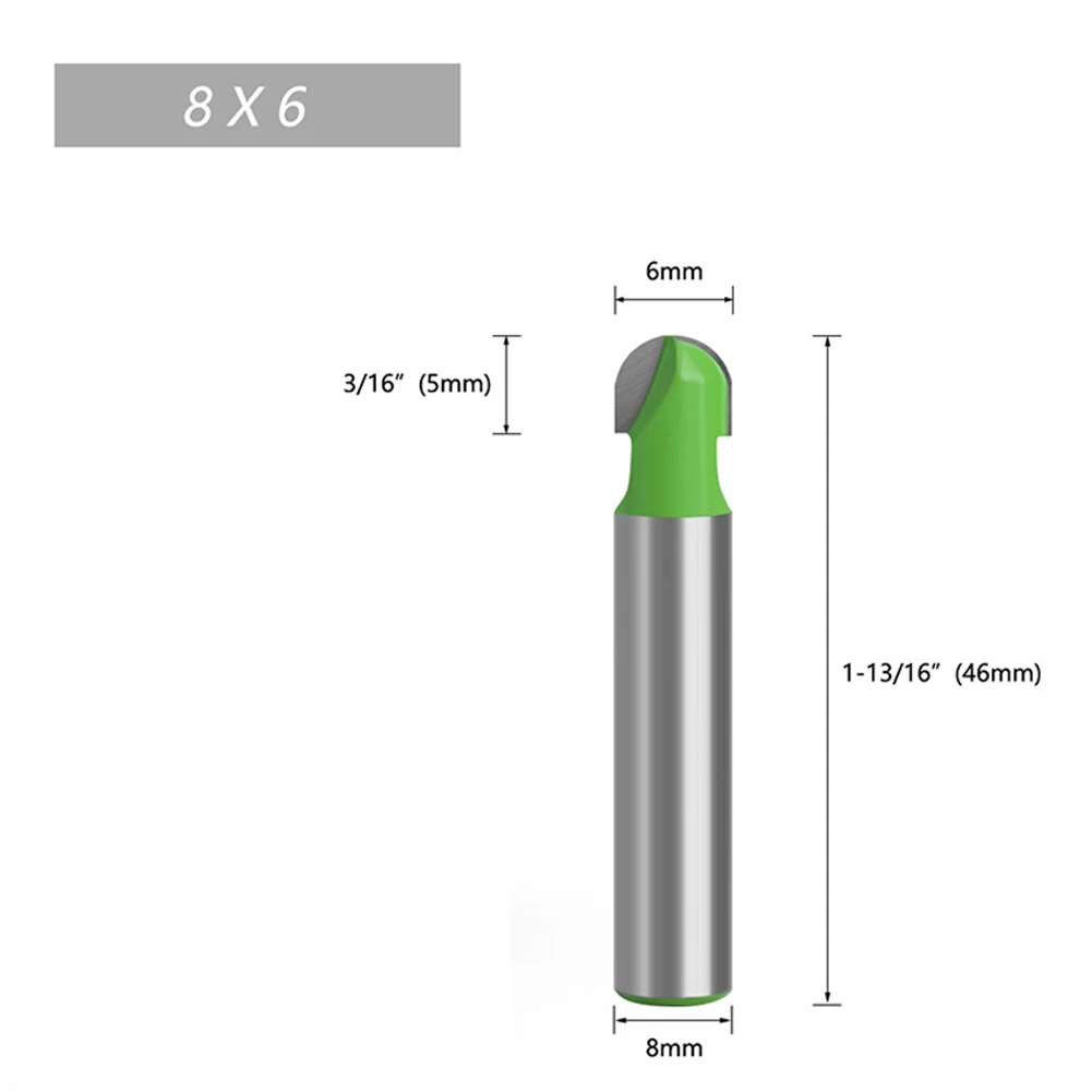 

Shank Ball Nose End Mill Round Nose Cove CNC Milling Bit Radius Core Box For Wood MDF Firm Carbide Router Bit Tool