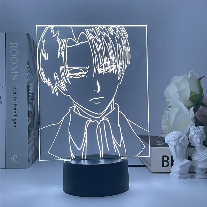 

Anime 3d Lamp Attack on Titan Levi Ackerman light for Bedroom Decoration Kids Gift Attack on Titan LED Night Light Levi