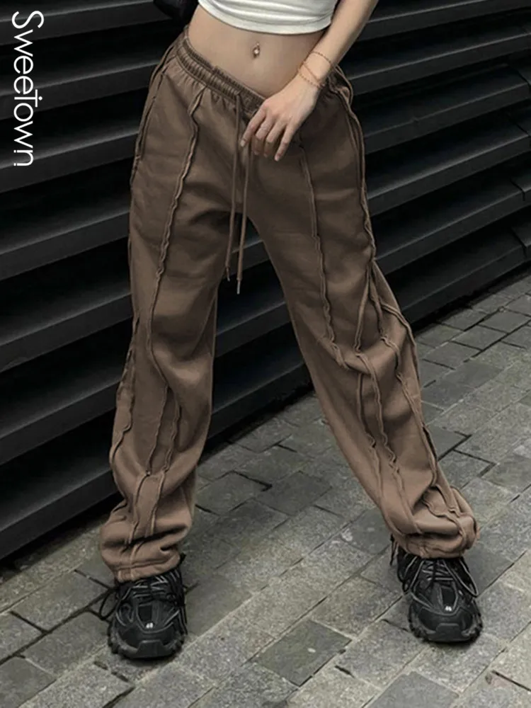 

Джоггеры женские с завышенной талией, в стиле хиппи