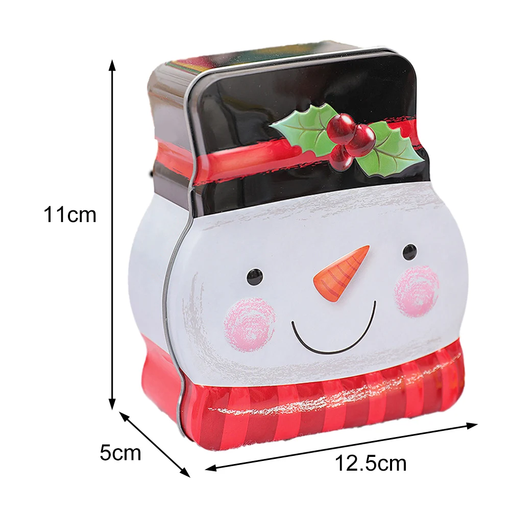 1 шт. рождественская железная коробка для конфет с крышкой бытовая Санта-Клаус