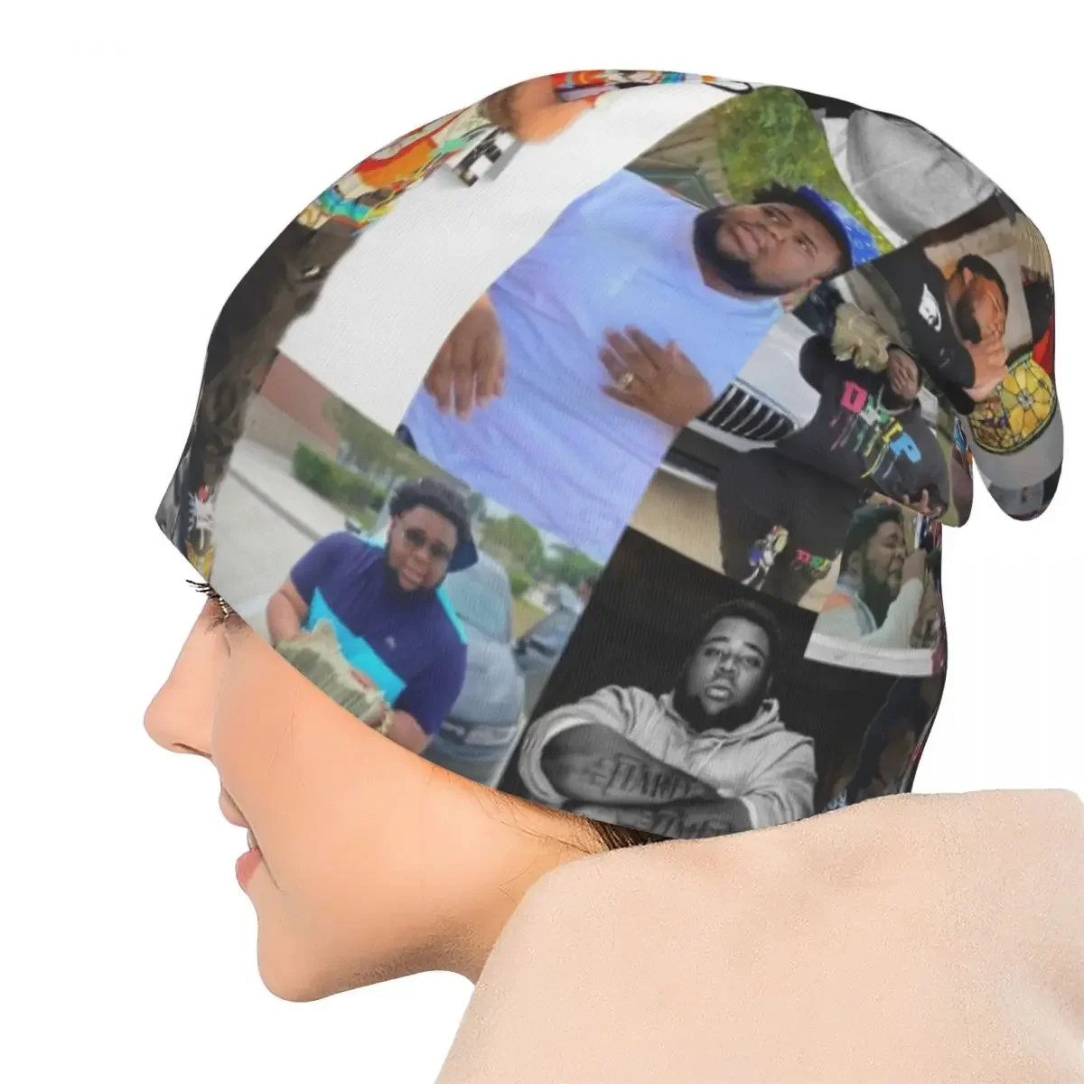 Зимние шапки унисекс с волнистым коллажем облегающие аксессуары вязаные уличная