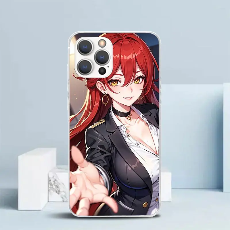 Фото Чехол для телефона Honkai Star Rail Himeko для iPhone 16, 17, 17E, 16E, 15, 14 Plus, 13 Mini, 12, 11 Pro Max, 7, 8 + SE 2020, мягкий чехол из ТПУ 16 №5