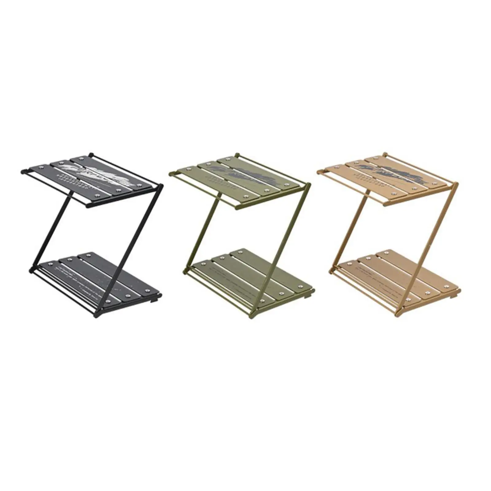 Уличная стойка для хранения кемпинга портативная настольная двойная складная