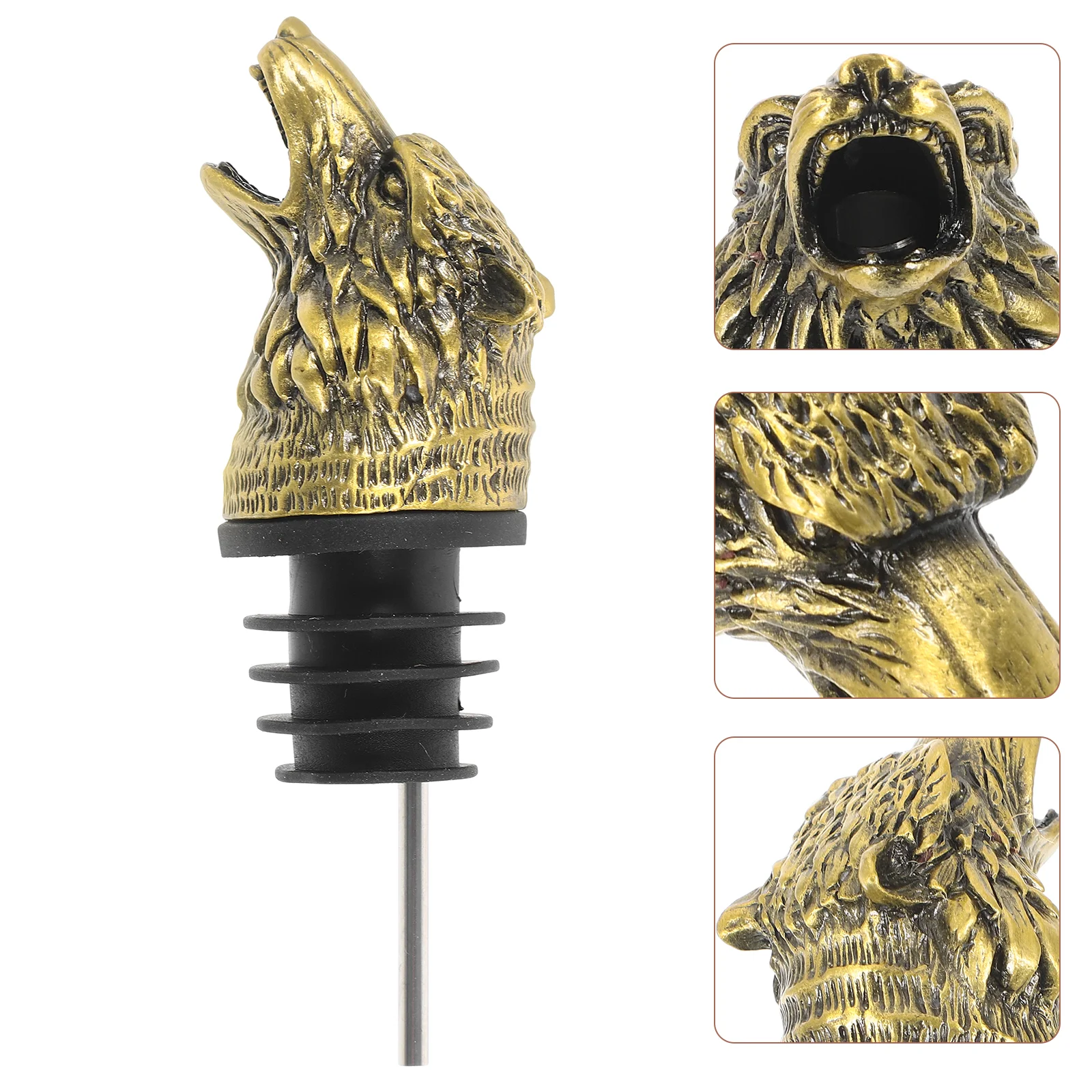 Головка волка пробки для бутылок вакуумный аератор масла животных практичные