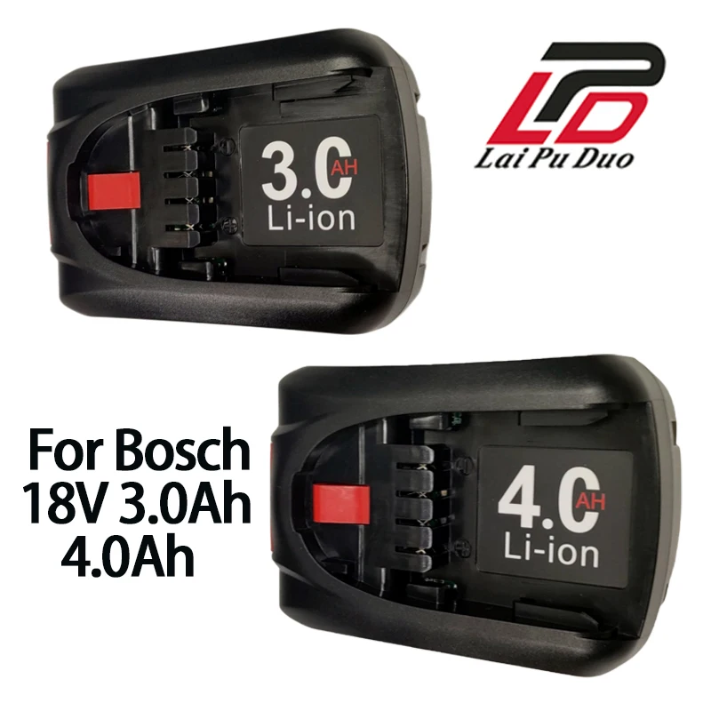

New 18V 3.0Ah 4.0Ah Li-Ion Replacement Power Tool Battery for Bosch PSR 18 LI-2 2 607 336 039 2 607 336 208 Power 4All