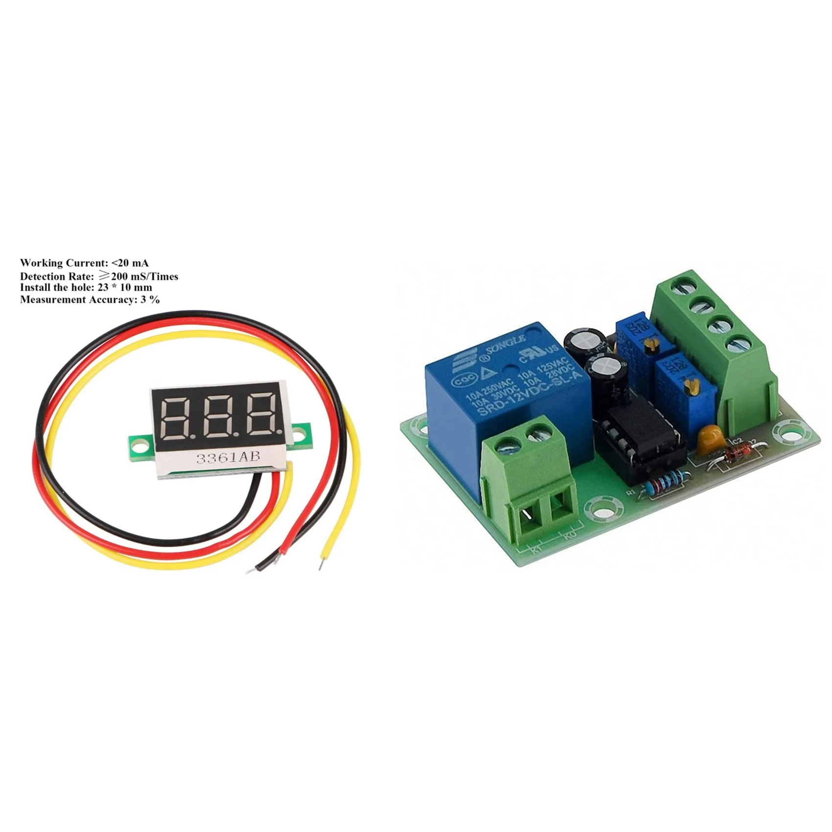 5 шт. цифровой мини-вольтметр постоянный ток 0-100 в
