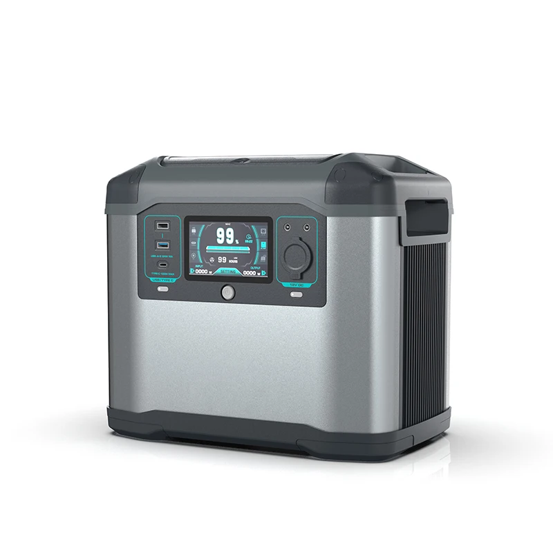 

P15 Outdoor Camping Emergency Home Solar Power Bank 1500w Generators Portable Power Station supply with pull and handle