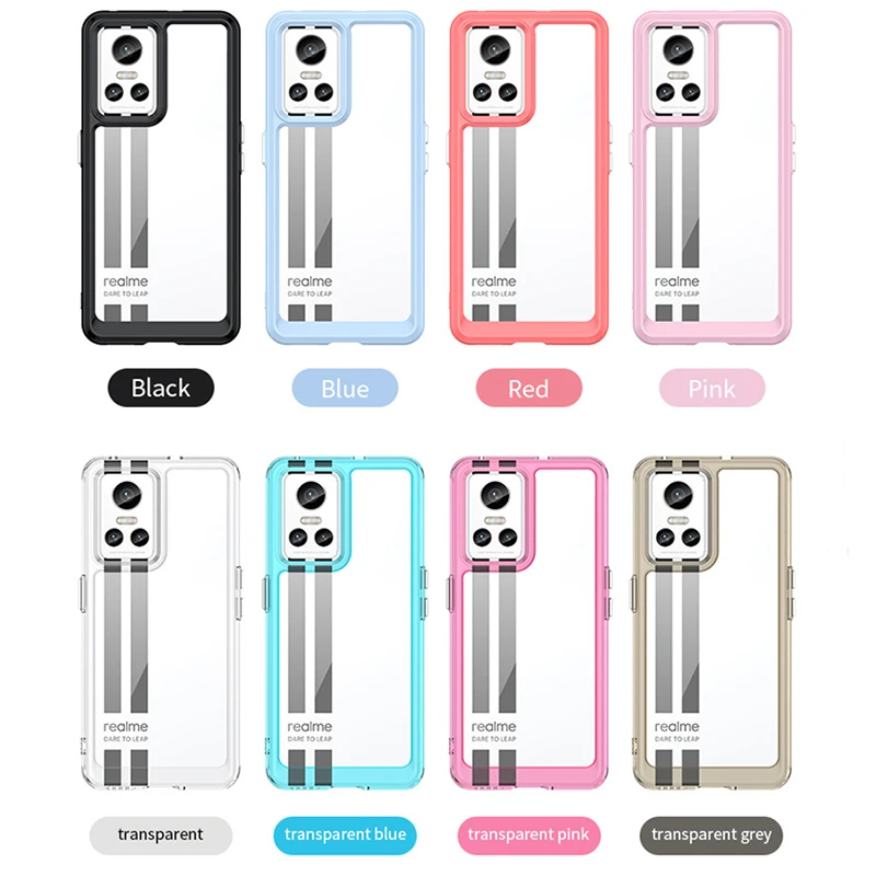 Transparent Clear Case For Realme GT Neo 3 Cover OPPO Realme GT Neo 3 Capas Luxury Shockproof For Fundas Realme GT Neo 3 Cover
