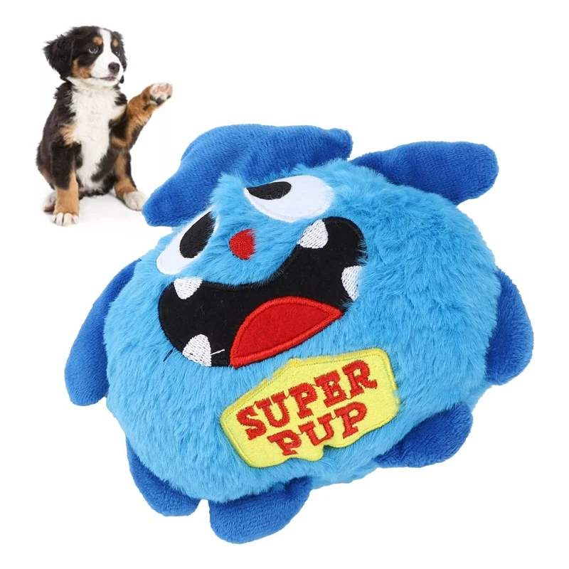 

Cats Favorite Chase Plush Monster Toy Electric Monster Cats Charging Kickers Toy Stuffed Animal Electric Blue Monster
