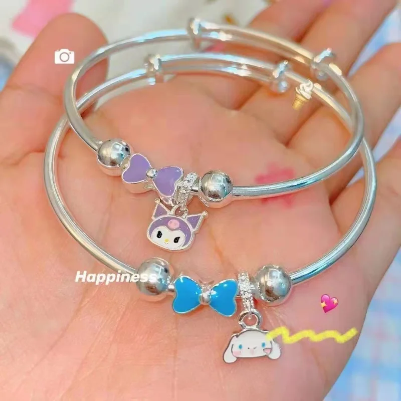 Sanrio kawaii браслет с бантом в виде рулона корицы ins Студенческая девушка сердце Kuromi Мультфильм HelloKitty браслет для подруг парные подарки