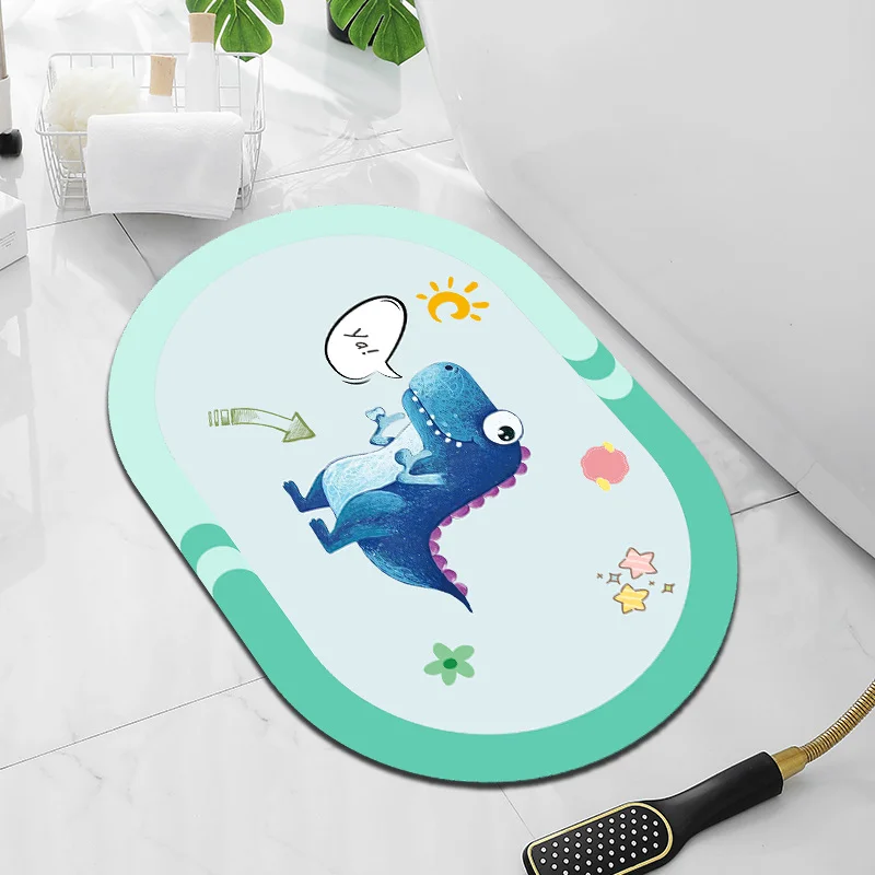 

Cartoon Anime Bath Mat High Quality Diatom Mud Super Absorbent Bathroom Rug Anti-Slip Entrance Door Mats Room Carpets Home Decor