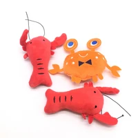 dog chew plush crab lobster squeaky toy simulation lobster doll bite resistant puppy interactive playing molar biting toys