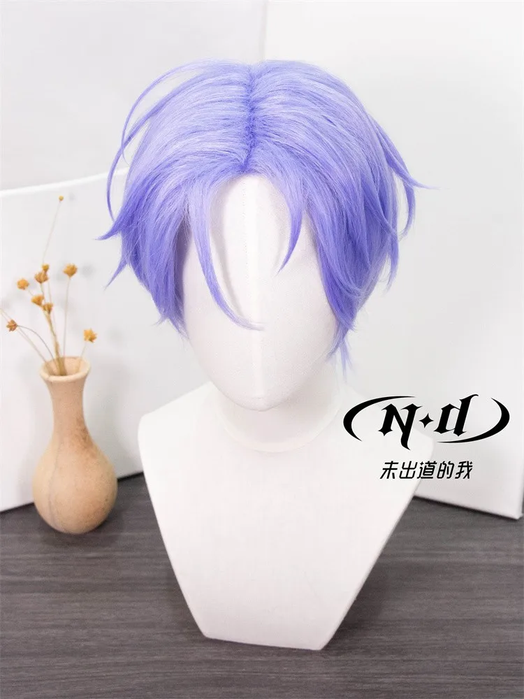 Game Nu: Carnival Kuya Косплей Парик Синий Короткий Термостойкий Синтетический Для