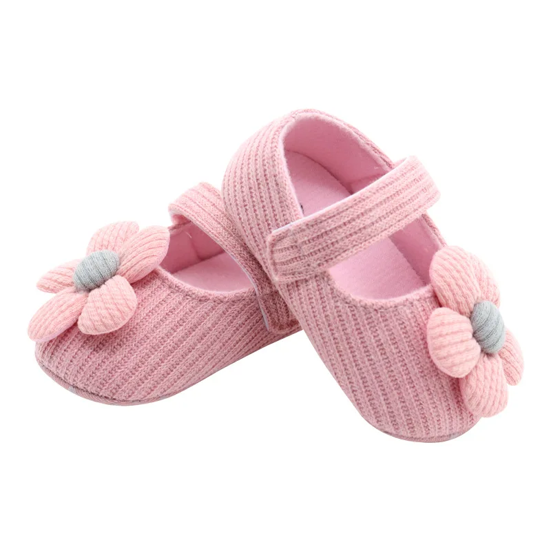 

Newborn Baby Shoes Girls Boy Infant First Walkers Toddler Shoes Cotton Footwear Soft Anti-Slip SoleShoes with Sun flower