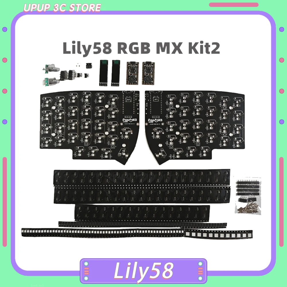 Lily58 Разделенная клавиатура PCB Kit DIY Механическая на заказ RGB MX