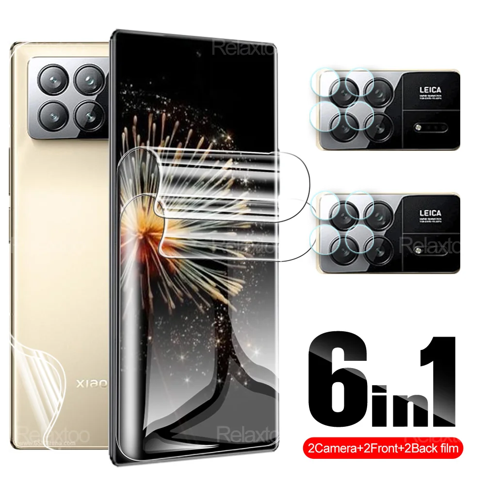 

6in1 For Xiaomi Mix Fold 3 5G Hydrogel Front Back Film Xaomi Xiomi Mi MixFold 3 Fold3 MixFold3 2023 Screen Protector Lens Glass