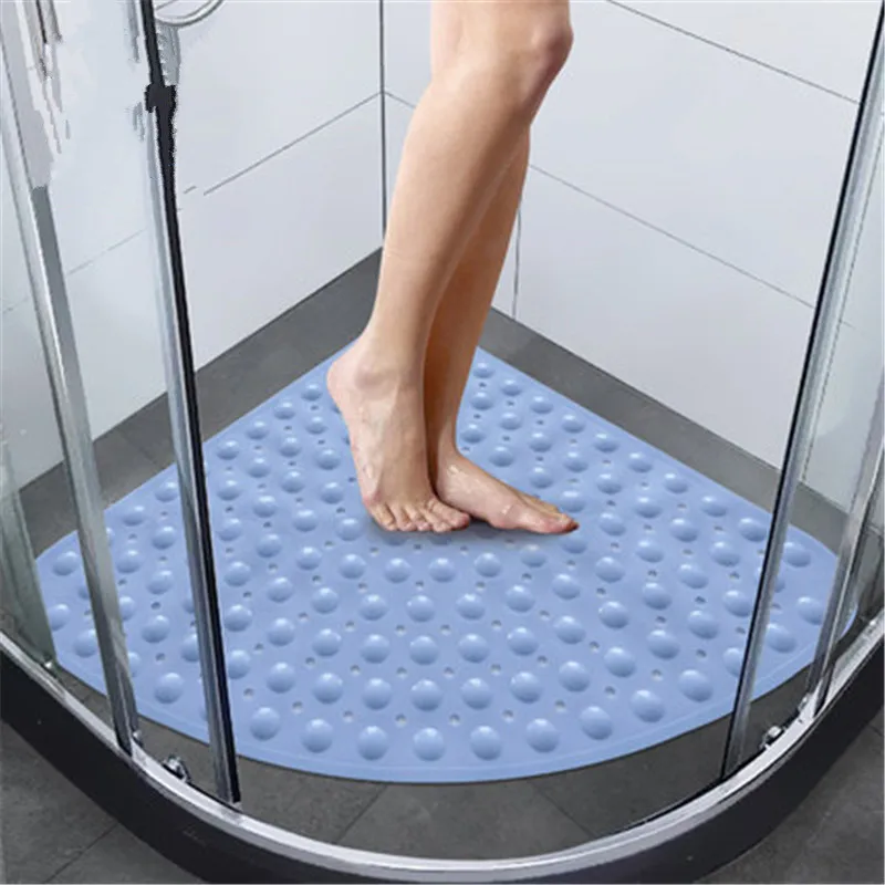 

Fan-shaped PVC Non-slip Bathroom Mat Corner Shower Pad with Sucker Bathtub Massage Pads Carpet Rug Bathroom Accessories