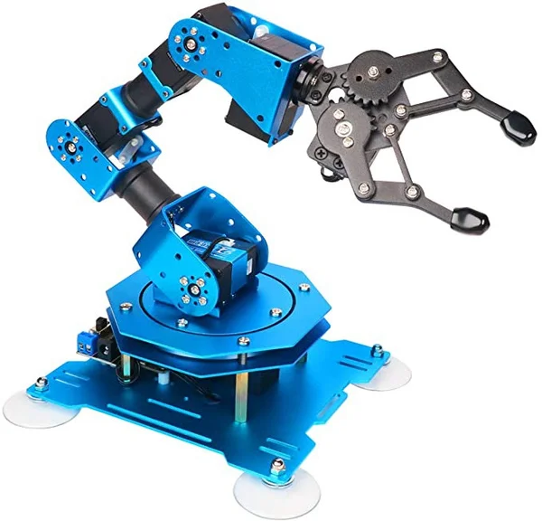 

New 2022 Robot Arm 6DOF All-metal Programmable Arm with Servo Parameter Feedback, Wireless / Wired Mouse Control, Mobile