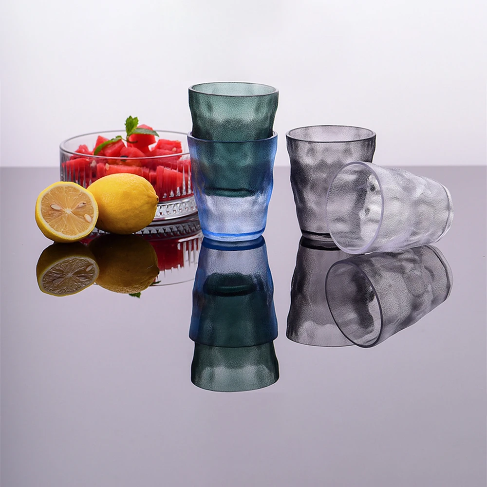 

Прозрачная акриловая чашка, пластиковая пивная чашка из поликарбоната для дома, ресторана, матовая цветная чашка для сока и напитков с защитой от падения