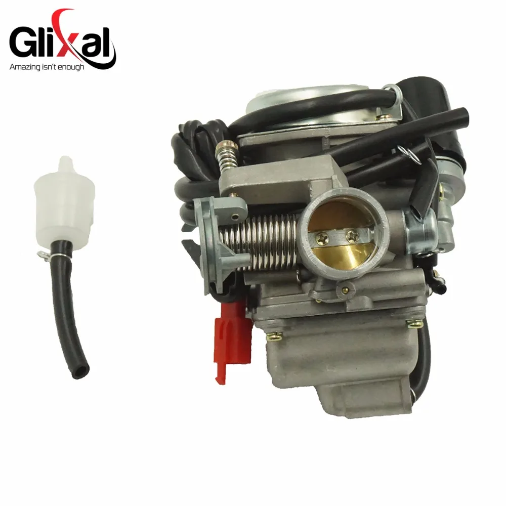 

Карбюратор Glixal GY6 125cc 150cc 26 мм CVK с электрическим дроссером для скутера 152QMI 157QMJ, мопеда, багги, двигателя для картинга