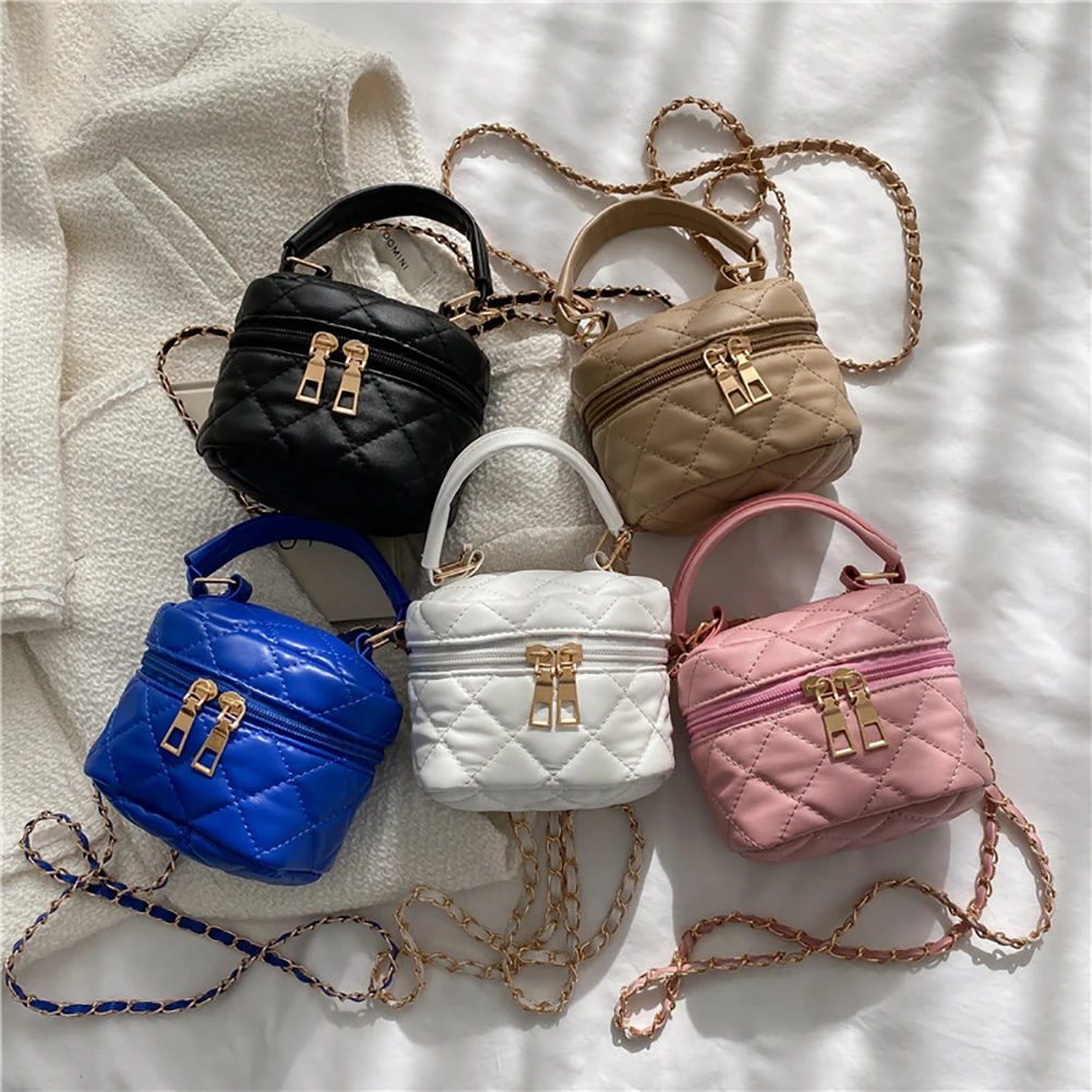 

Women Elegant Solid Color PU Leather Shoulder Bags Ladies Luxury Zipper Mini Casual Crossbody Handbag for Women