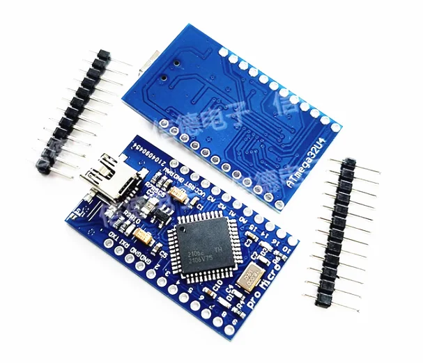 Мини-USB Pro Micro для Arduino ATmega32U4 модуль 5 В/16 МГц с 2-рядным контактным разъемом