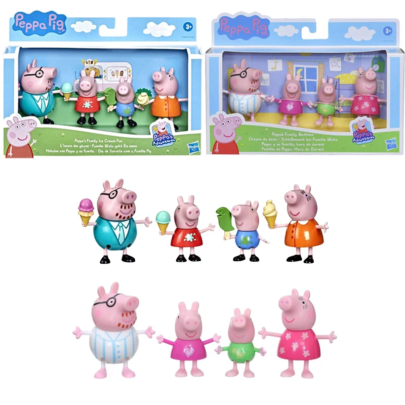 

Hasbro Peppa Pig Peppa's Adventures Peppa's Family Bedtime Ice Cream Fun Figure 4 Family Figures Toy children play house toy