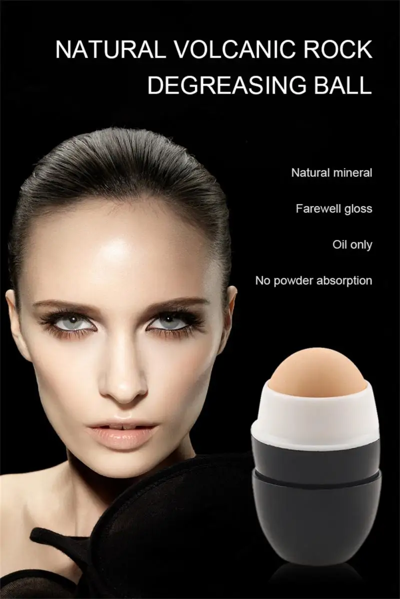 

Face Oil Absorbing Roller Natural Volcanic Rock Ball Facial Pores Effective Oil Control Portable Makeup Remover Cosmetic Tools