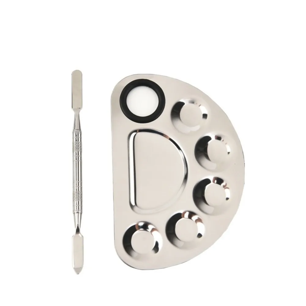 Палитра Для Смешивания Макияжа Из Нержавеющей Стали Блендер Лака Дизайна Ногтей