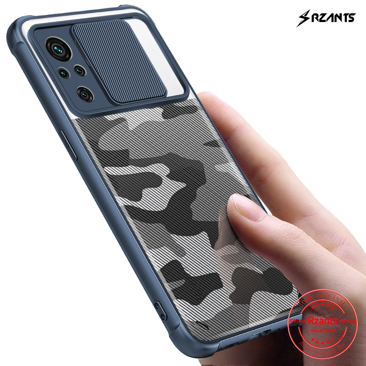 

Rzants For Xiaomi Redmi Note 10 10S 4G Redmi Note 10 11 Pro Max Case Hard [Camouflage Lens] Camera Protection Hlaf Clear Cover