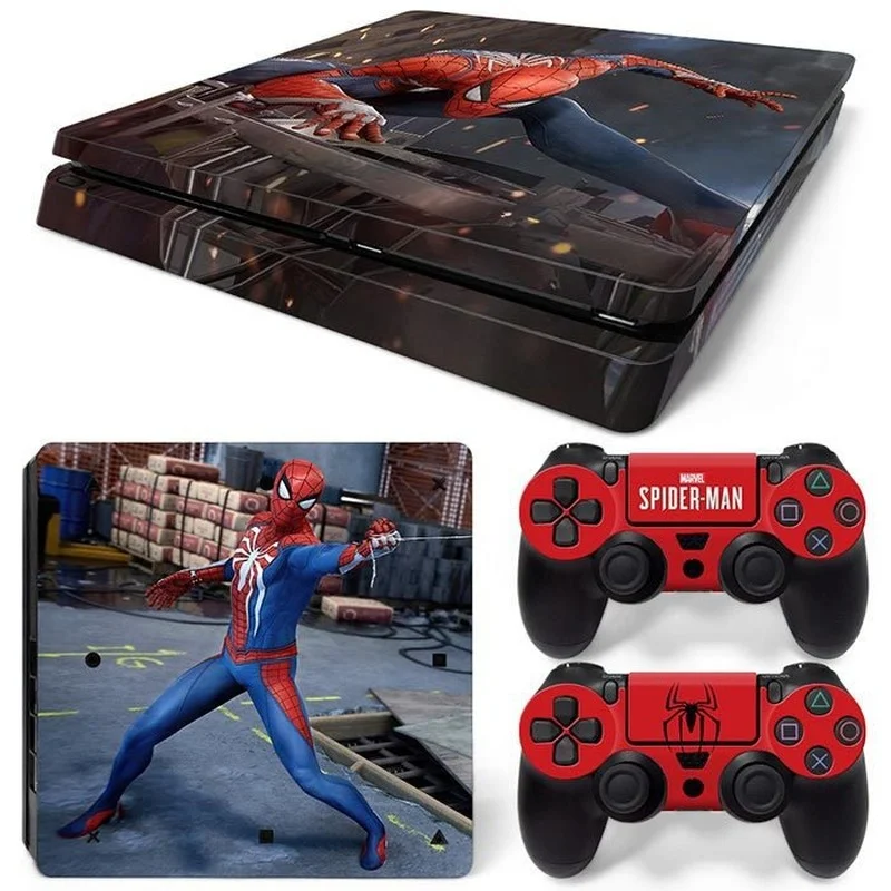 Наклейки на консоль с героями мультфильма Человек-паук |