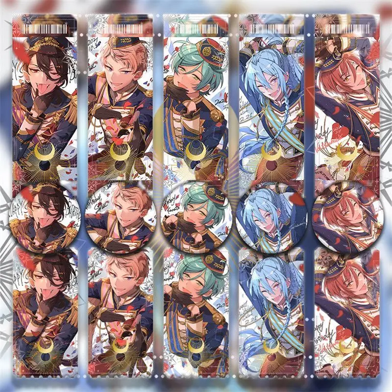 

HIBIKI WATARU Laser Ticket Bookmark Stationery Anime Stationery School Brooch Supplies Two Sheets 7 *20cm Sakuma Rei