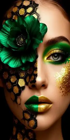 Алмазная картина Fullcang "Женщина в маске", квадратный бриллиант, 447 цветов