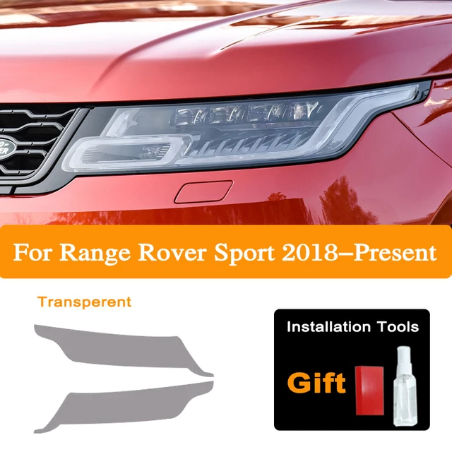 

Для Range Rover Sport L494 2014-настоящее время, защитная пленка для фар автомобиля, дымчатый черный оттенок, виниловая прозрачная наклейка из ТПУ