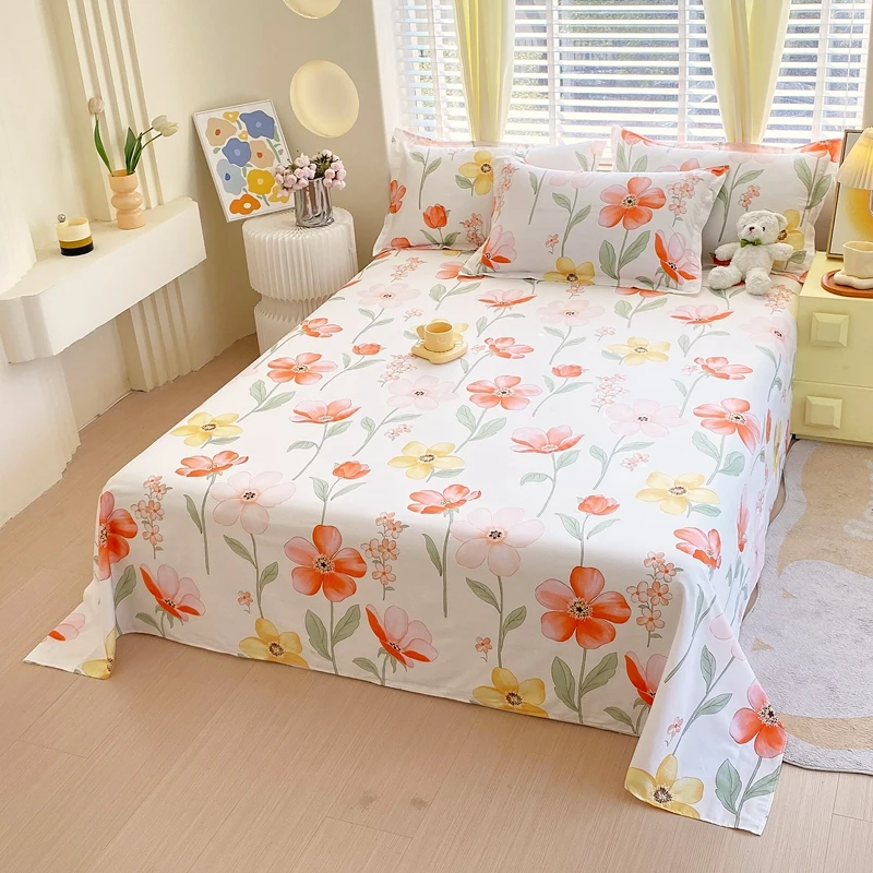 Хлопковое прямоугольное постельное белье комплект из 3 предметов с наволочкой