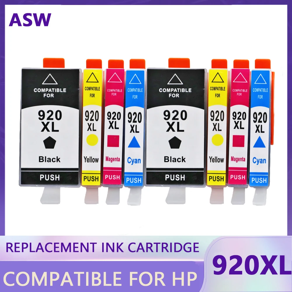 8 шт., картриджи для принтера HP 920XL hp 920 920xl HP 920 Officejet 6000 6500 6500A 7000 7500 7500A