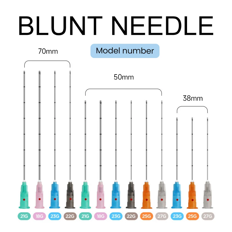 Фото Микроканюля Red Dot Blunt с тупым концом 22G 70мм, 23G 50мм, 25G 50мм, гибкая игла-канюля с тупым концом №4