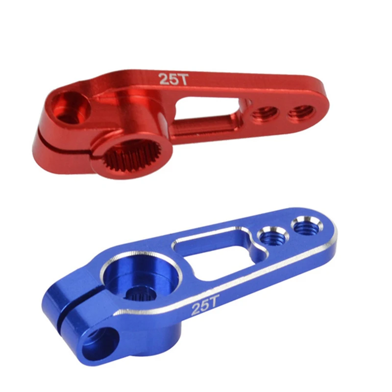 

Рулевой сервопривод из алюминиевого сплава 25T 31 мм для радиоуправляемой машинки, синий и красный цвета, 2 шт.