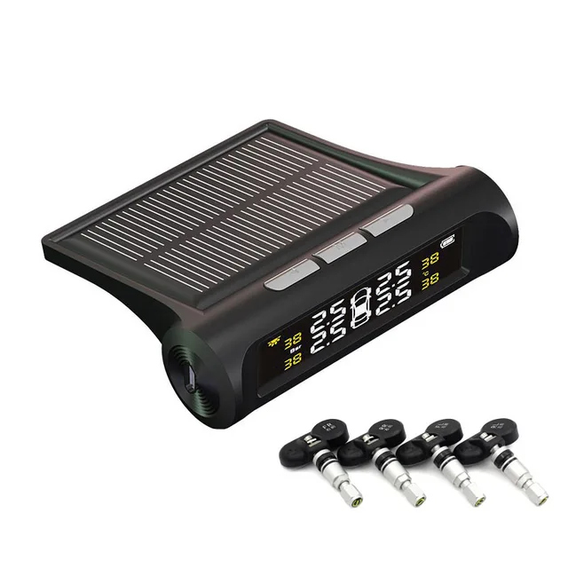 Tpms x6 Wireless Solar Charging Tire Pressure Monitor Built-in Car Universal Tire High Precision Tire Pressure Monitoring System 5