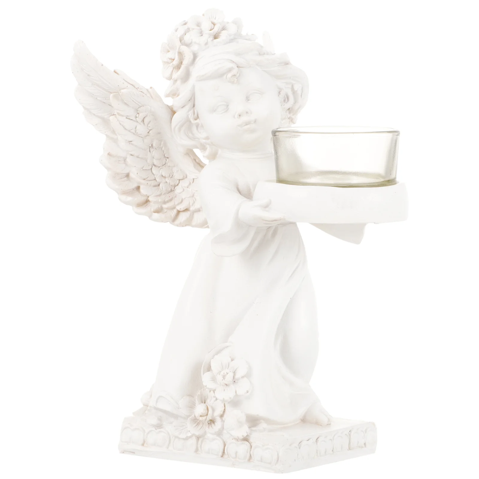 

Desktop Candlestick Ornament Angel and Wing Design Stand Vintage Holder