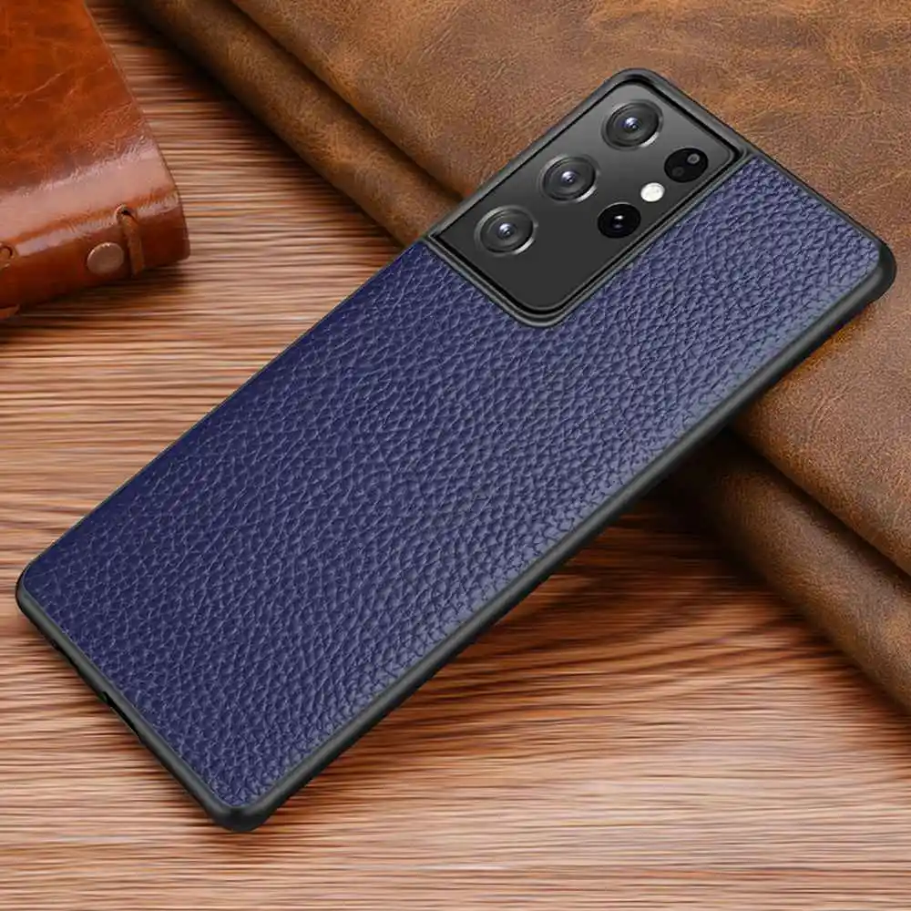 

Genuine Leather Phone Cases For Samsung Galaxy S22 S21 Note20 Ultra Case Anti Knock Coque For Samsung Note 20 S21 S22 Plus Cover