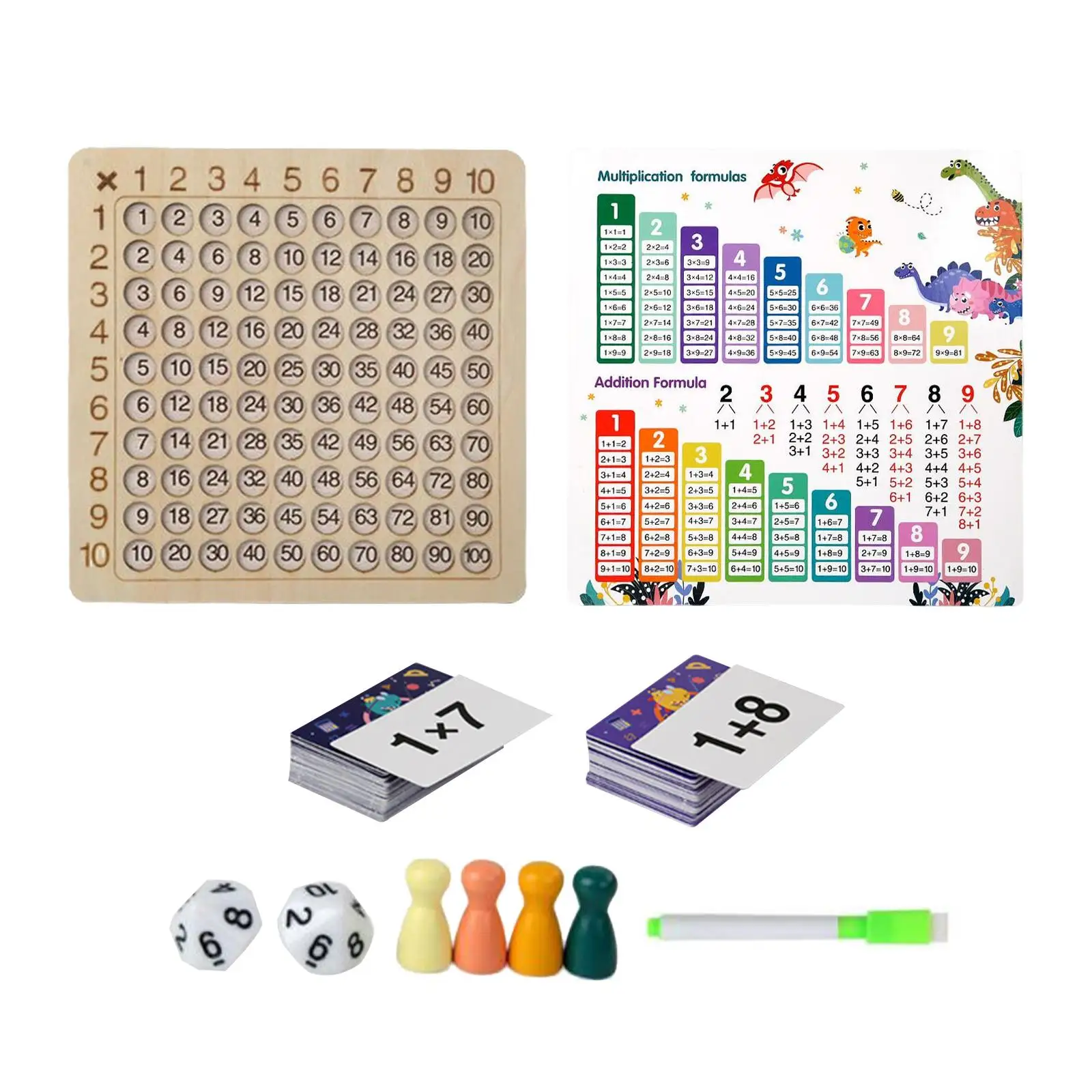 

Wooden Math Multiplication Addition Board for Child Premium Material