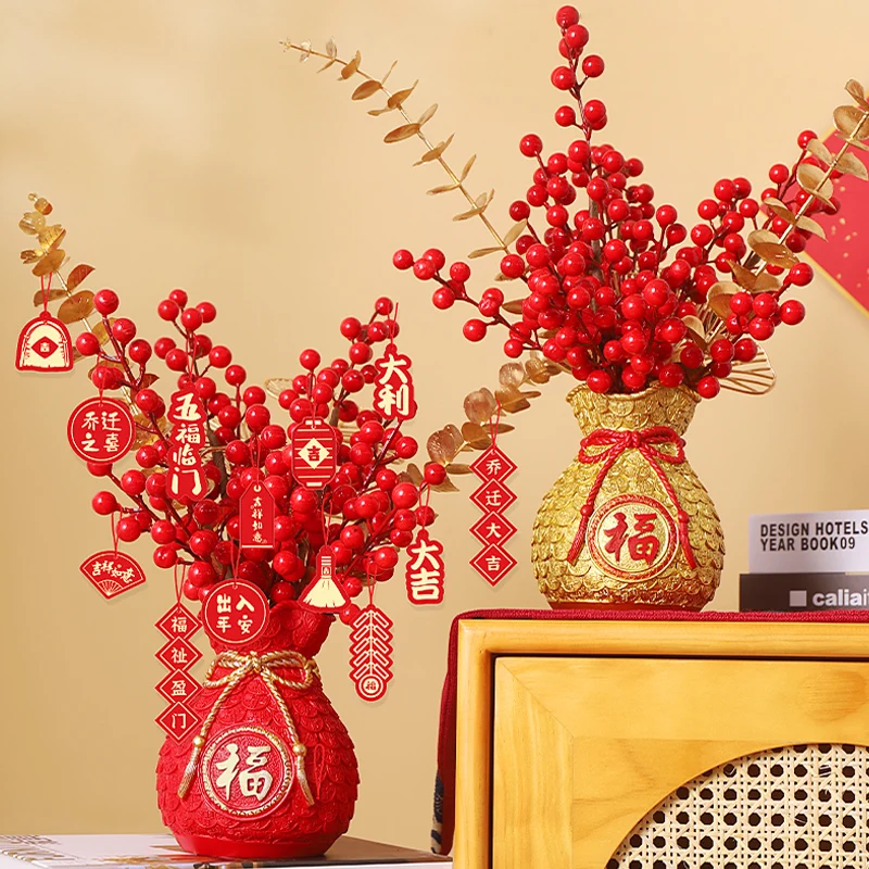 2023 Chinese Rabbit rich fruit new house decorations New Year Spring Festival new house living room layout