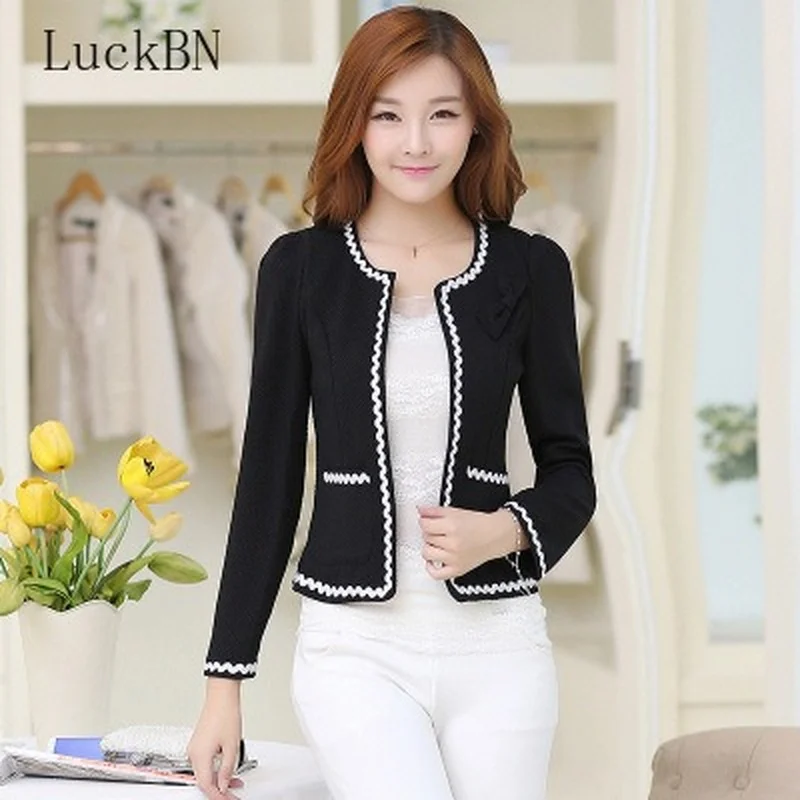 2022 Spring and Autumn Korean Women's Clothing OL Fashion Casual Long Sleeve Short Suit Jacket Small Fragrance Ladies Outerwear images - 6