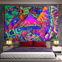 psychedelic mushroom indian mandala tapestry wall hanging home decor forest landscape hanging cloth wall decor
