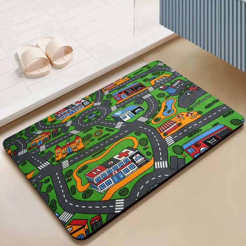 

Welcome Mat Diatom Ooze Football Game Mat Door Mats Carpet Living Room Home Decoration Rug Bathroom Floor Mats Foot Bath Prayer