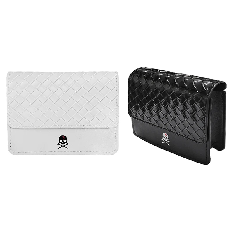 Rangefinder Leather Bag Weave Pattern 2 Colors Men And Women's Golf Storage Bag Pu Leather Protector Portable Belt Bag