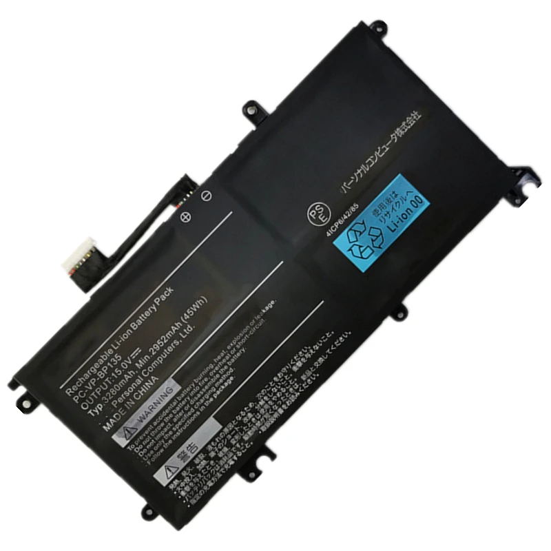 Original PC-VP-BP135 4ICP6/42/85 Laptop Battery 15V 45Wh 3280mAh For NEC BP135 Notebook Tablet PC