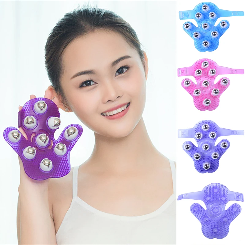 

Gloves Body Massage Roller Ball Anti-Cellulite Muscle Pain Relief Relax Massager for Neck Buttocks Slimming Health Care Tool