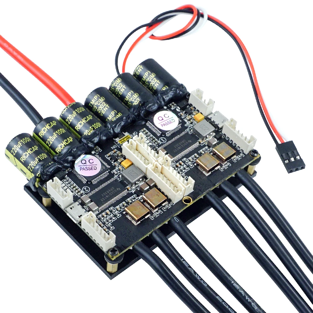 Фото Flipsky Dual Fsesc4.20 100a ESC Vesc4.20 Электронный регулятор скорости с анодированным алюминиевым радиатором для радиоуправляемых кораблей, лодок, электрофойлов и DIY-проектов. №4